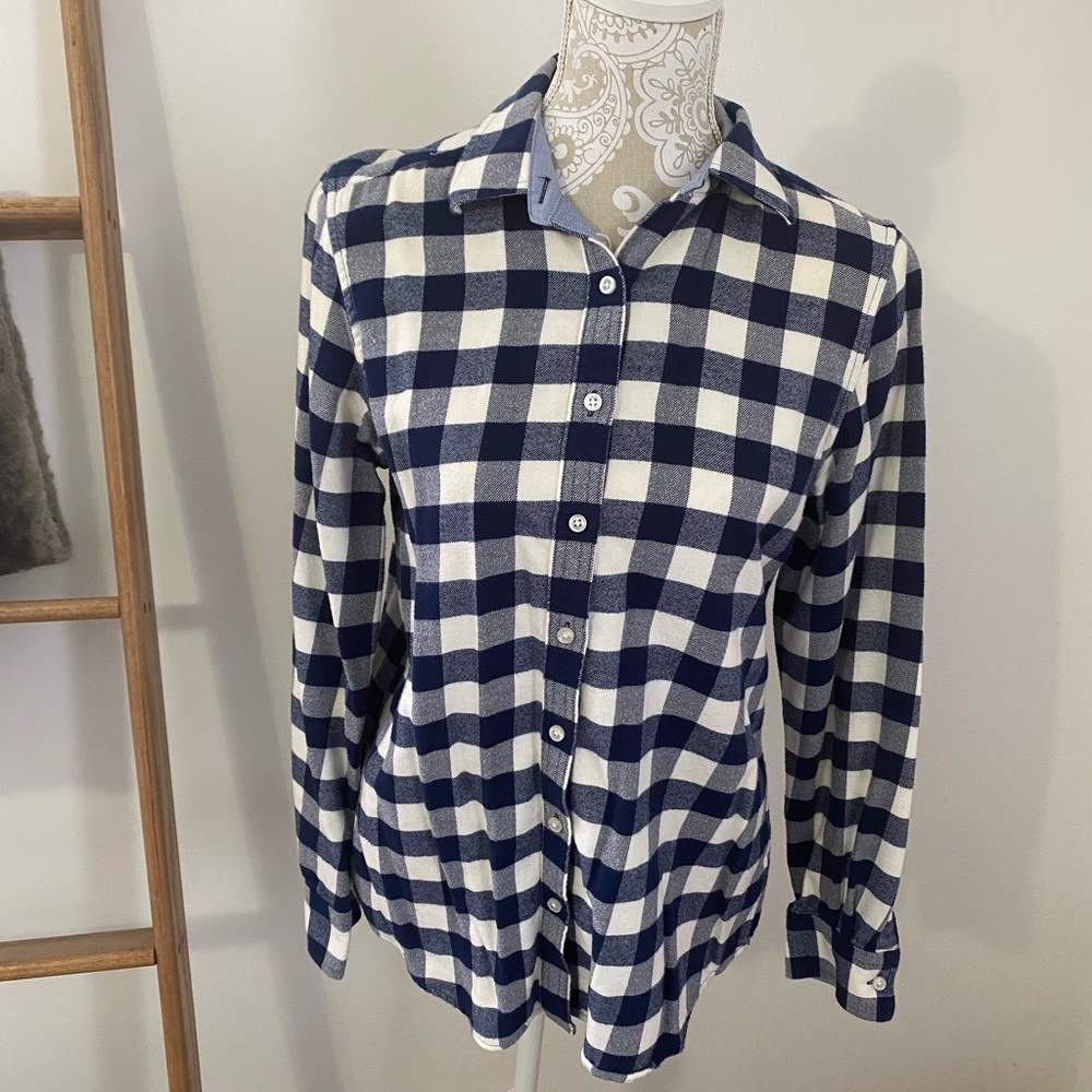 Land End (NWOT) Womens Navy Flannel